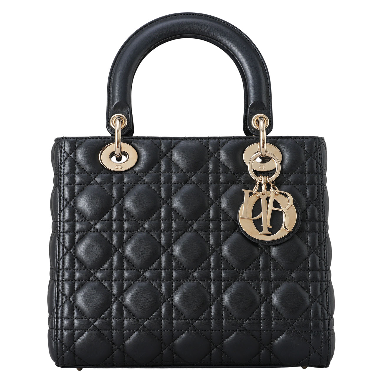 CHRISTIAN DIOR(USED)디올 레이디디올 미듐 블랙